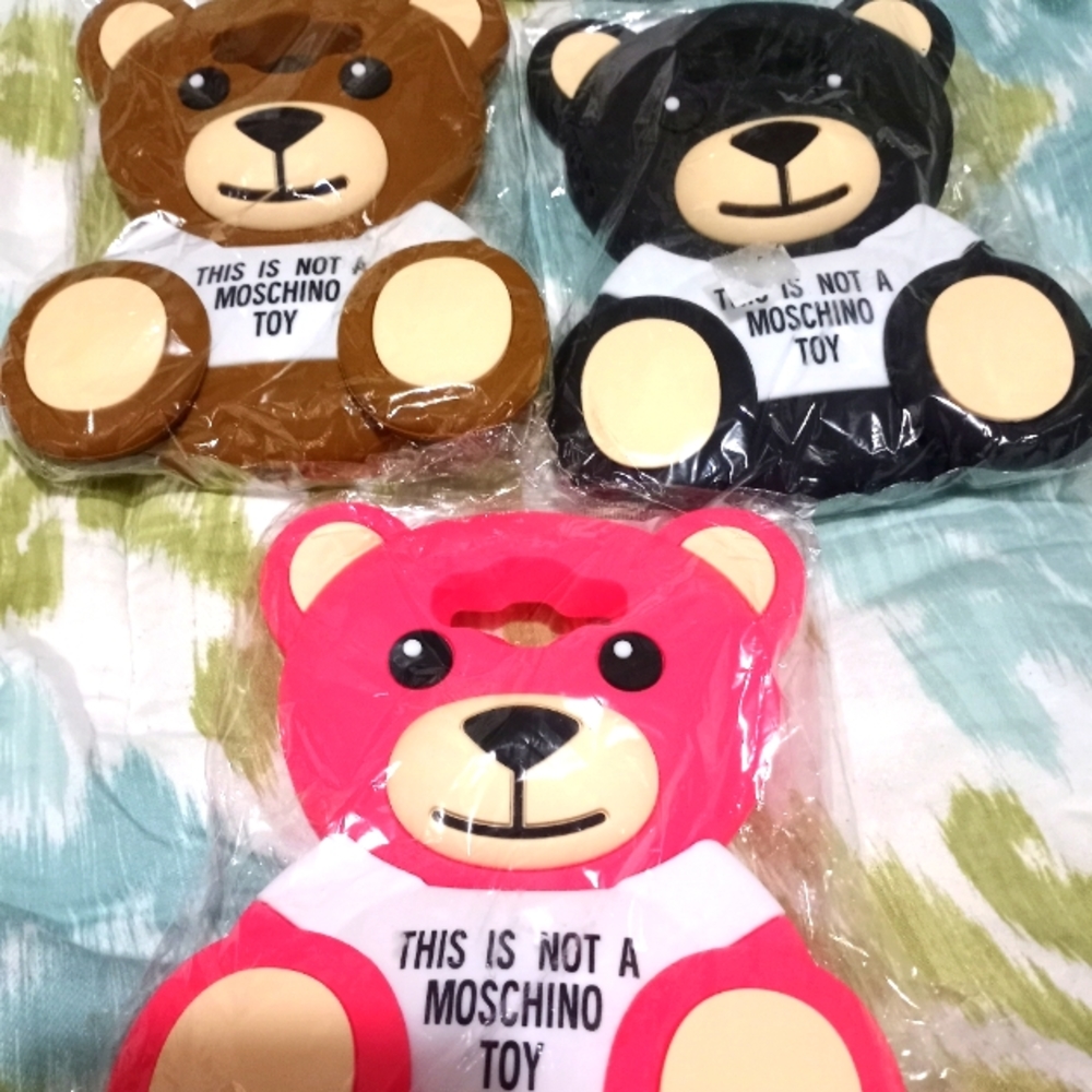 Authentic Moschino phone rubber cover new